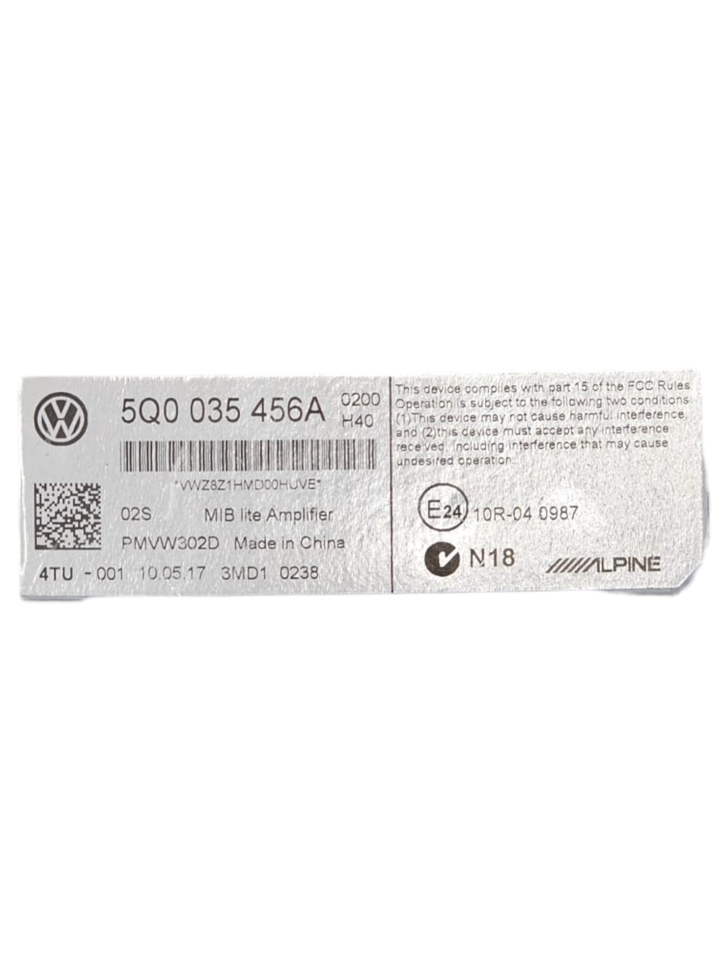 Centralina Amplificatore Audio Volkswagen Golf 7.5 Cod:5Q0035456A (2017 - 2021) - F&P CRASH SRLS - Ricambi Usati