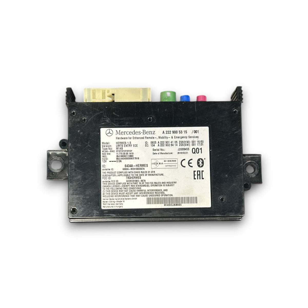 Centralina Bluetooth Mercedes Benz Classe B (W246) cod.A2229005315 (2011 &gt; 2018) - F&amp;P CRASH SRLS - Ricambi Usati