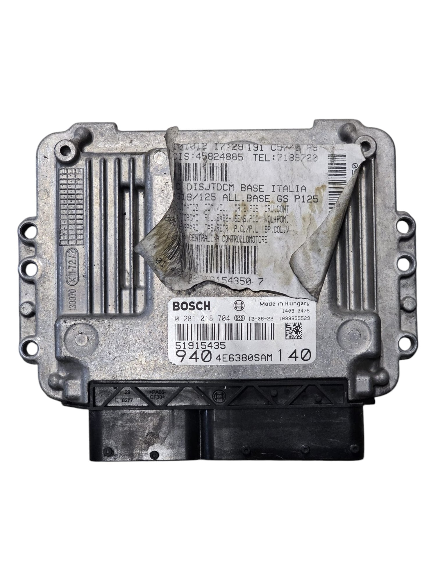 Centralina ECU Motore Alfa Romeo Giulietta Cod:51915435 2.0 Diesel Codice Motore: 940A5000 (2010 - 2020) - F&P CRASH SRLS - Ricambi Usati