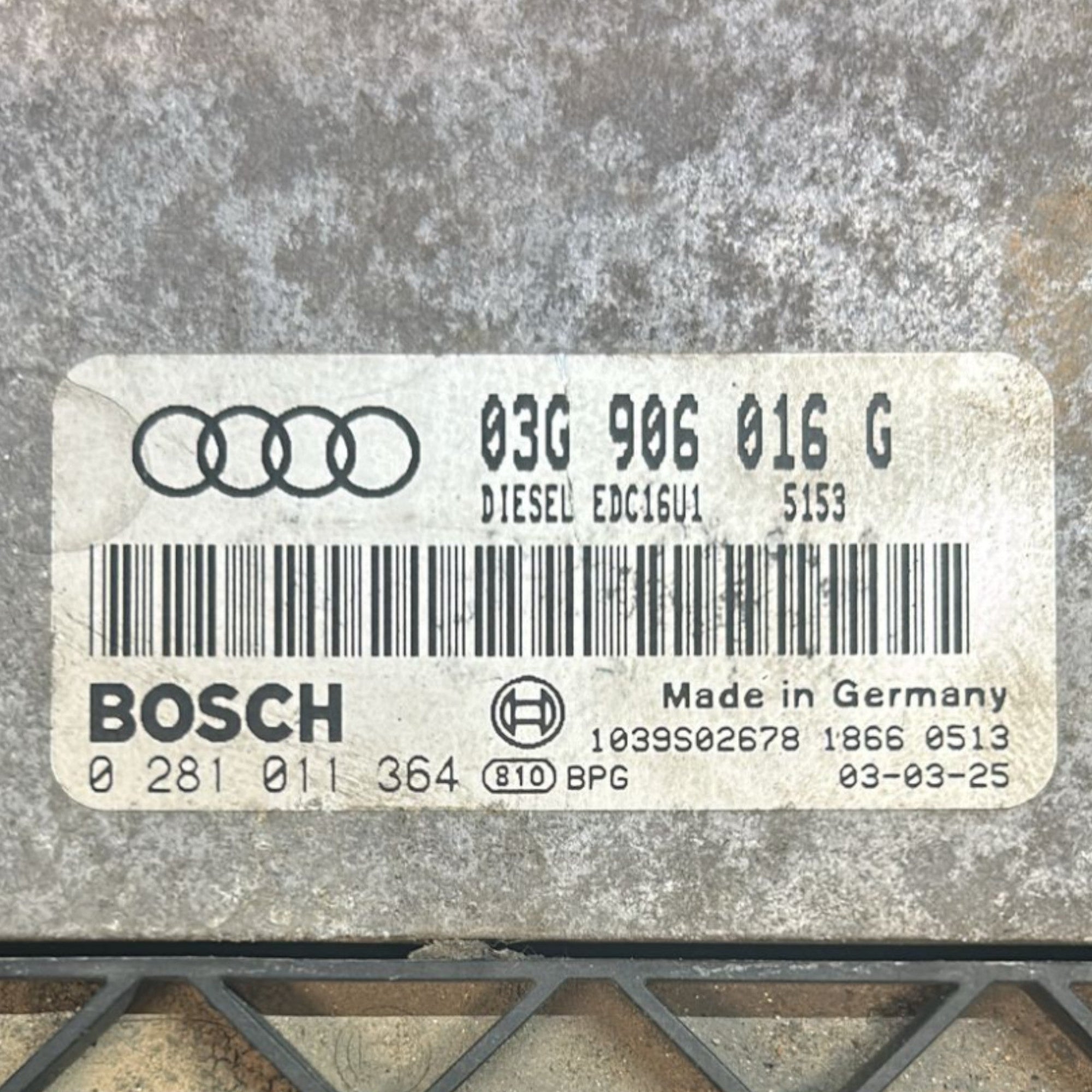 Centralina ECU Motore Audi A3 (8P) cod.03G906016G 2.0 Diesel (2003 > 2013) - F&P CRASH SRLS - Ricambi Usati