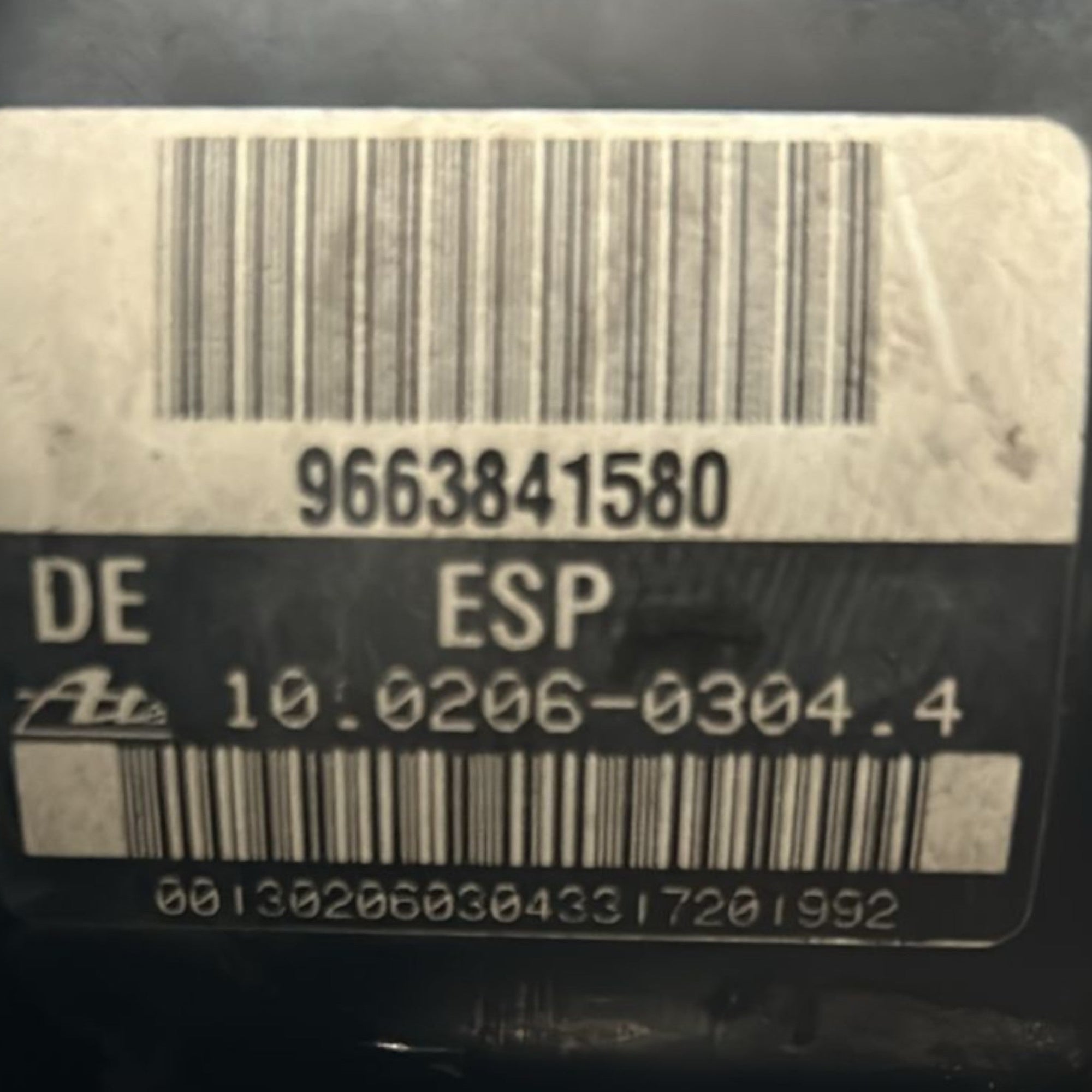 Centralina pompa Abs Citroen C3 1.6 diesel cod:9663841580 (2002 > 2009) - F&P CRASH SRLS - Ricambi Usati