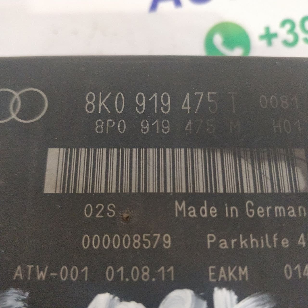 Centralina sensori di parcheggio Audi A5 (8T) 8K0919475T - F&P CRASH SRLS - Ricambi Usati
