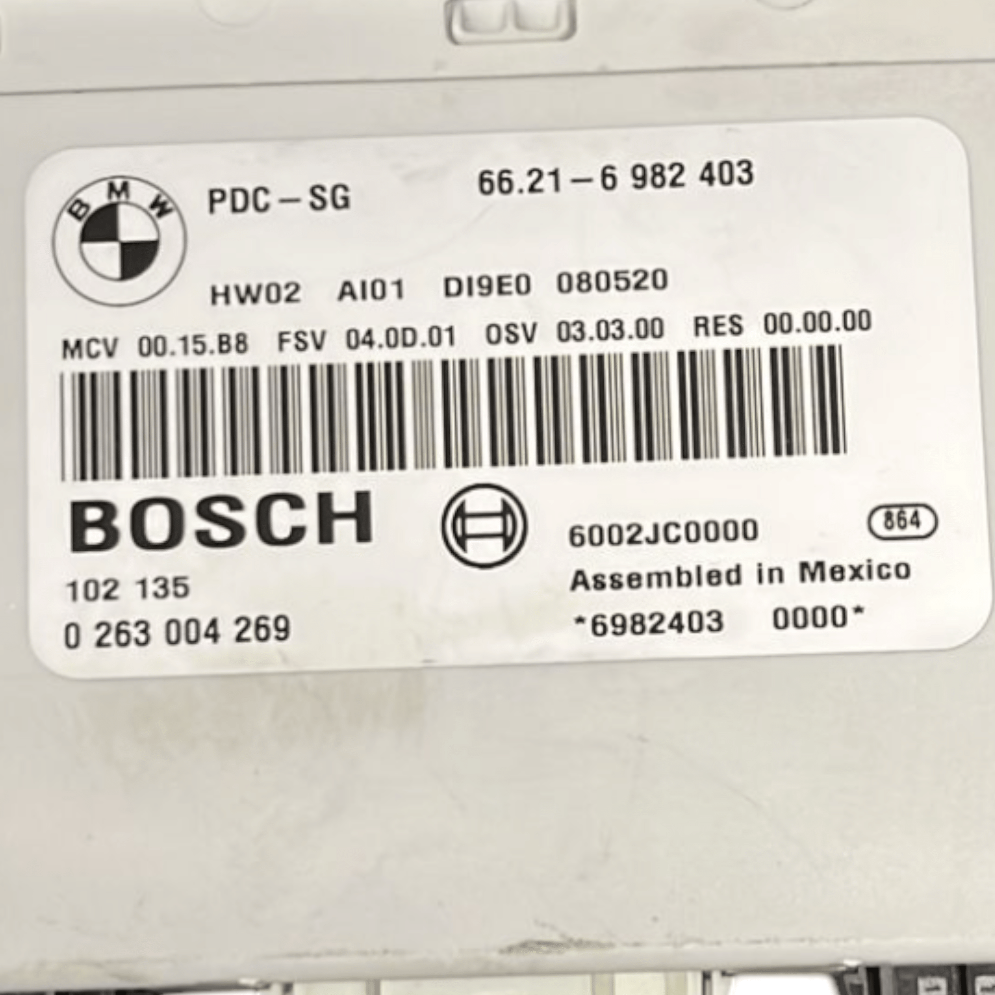 Centralina Sensori Parcheggio Bmw Serie I (E87) cod:6621 - 6982403 (2004 >2013) - F&P CRASH SRLS - Ricambi Usati