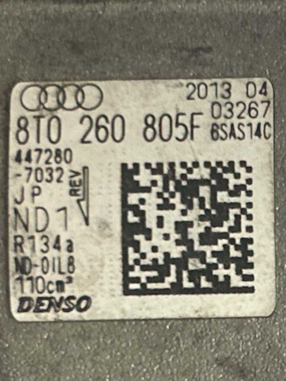 Compressore Aria Condizionata Audi Q5 2.0 Diesel (2008 > 2017) cod.8T0260805F - F&P CRASH SRLS - Ricambi Usati