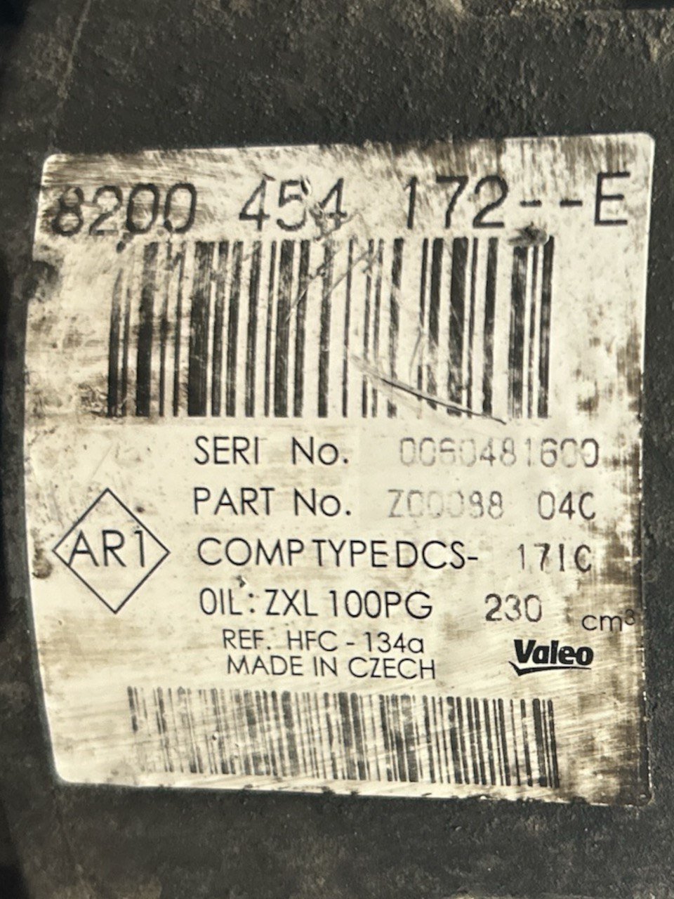 Compressore Aria Condizionata Renault Trafic II 2.0 Diesel cod.8200454172 (2001 > 2014) - F&P CRASH SRLS - Ricambi Usati