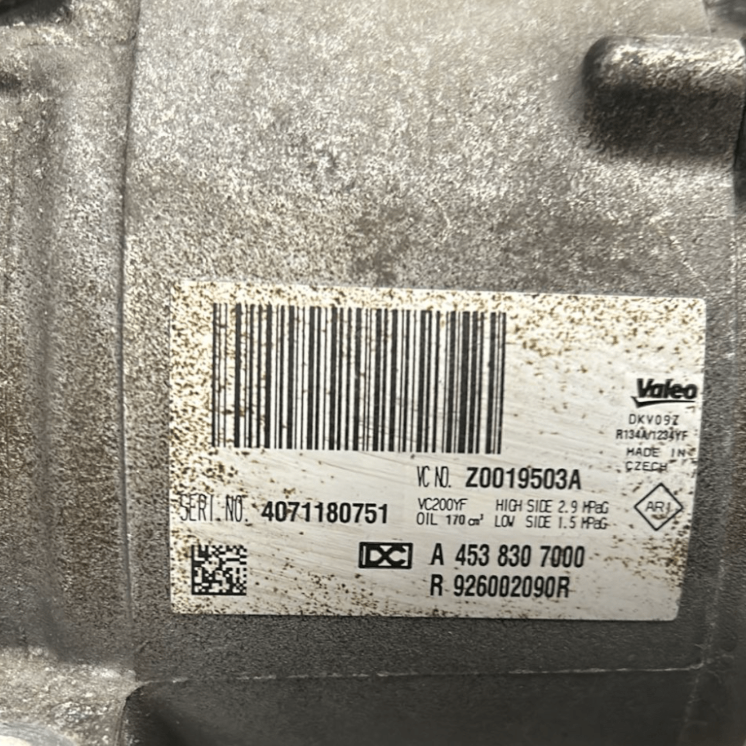 Compressore Aria Condizionata Smart Fortwo 1.0 Benzina cod:A4538307000 (2014 > 2021) - F&P CRASH SRLS - Ricambi Usati