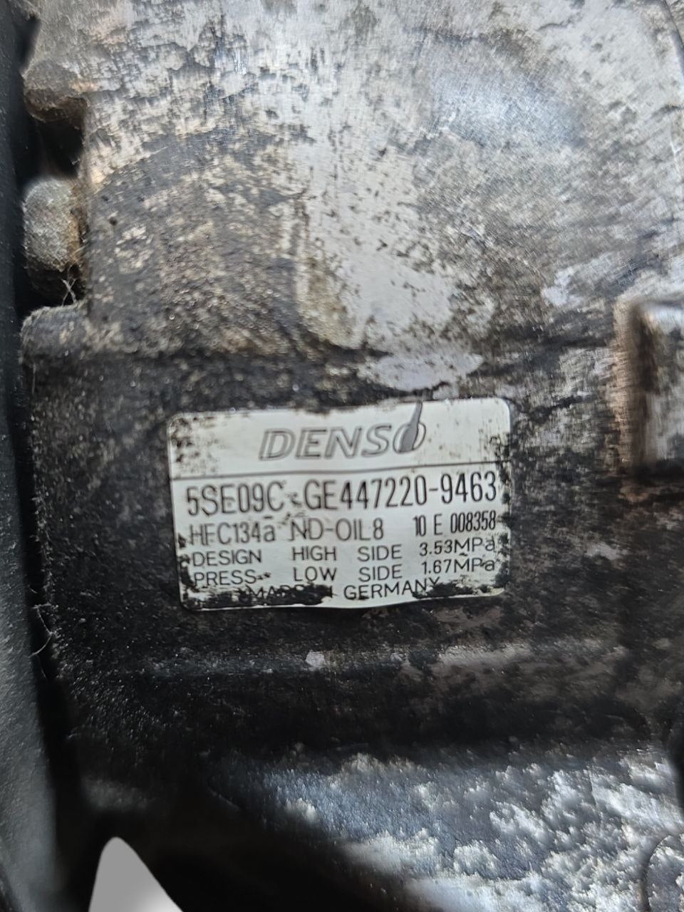 COMPRESSORE ARIA CONDIZIONATA TOYOTA YARIS II 1.0 BENZINA 5SE09C - GE447220 - 9463 (2005 - 2011) - F&P CRASH SRLS - Ricambi Usati