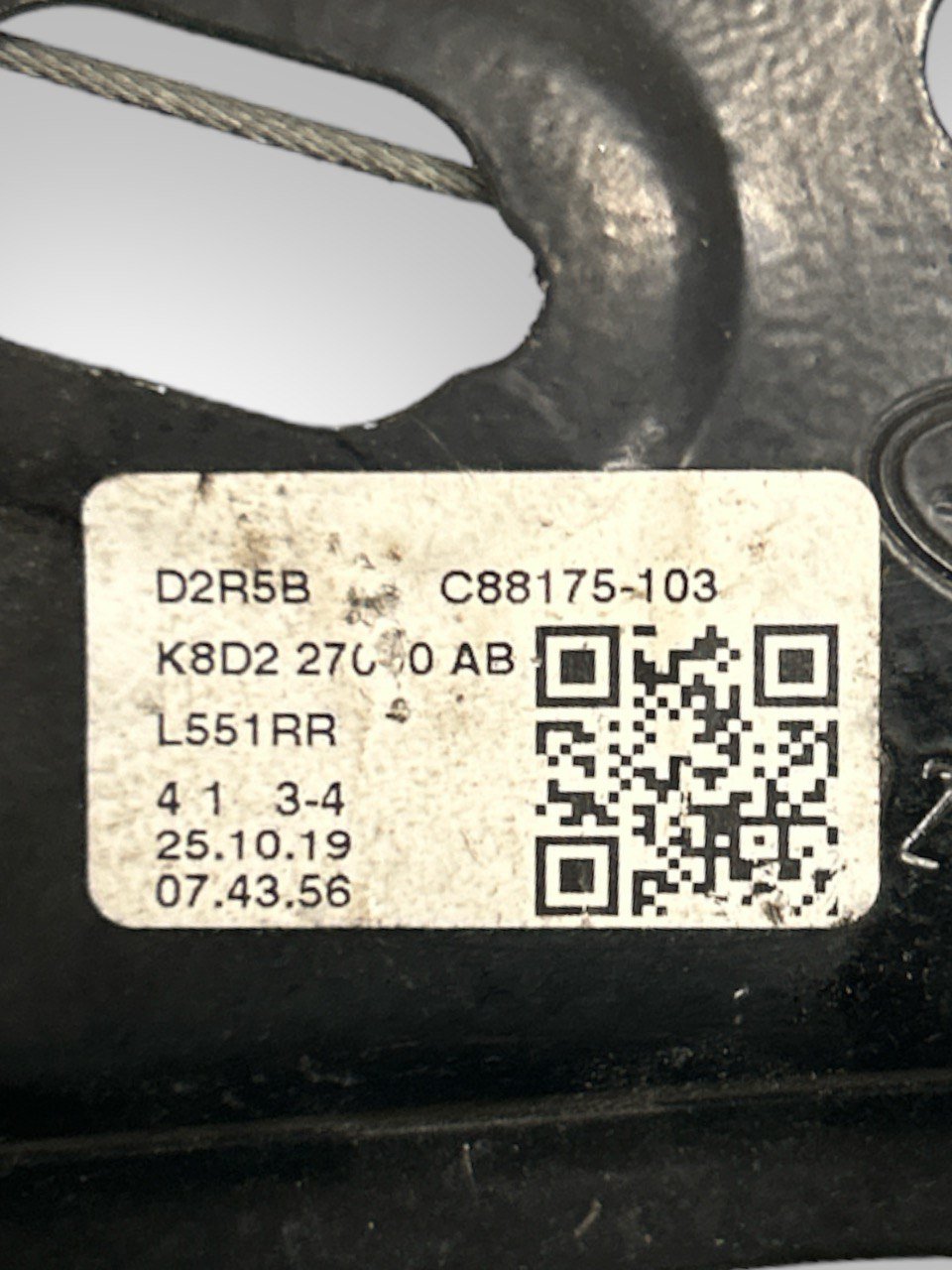 Cremagliera Alzavetro / Alzacristallo Elettrico Posteriore Destra (DX) Land Rover Range Rover Evoque (2020) cod.K8D227000AB - F&P CRASH SRLS - Ricambi Usati