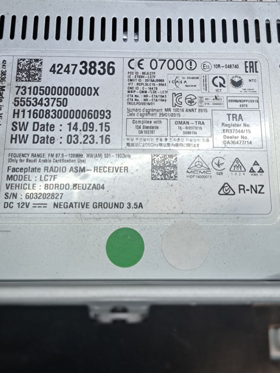 Display / Autoradio stereo navigatore Opel Corsa E (2017) COD:42473836 - F&P CRASH SRLS - Ricambi Usati