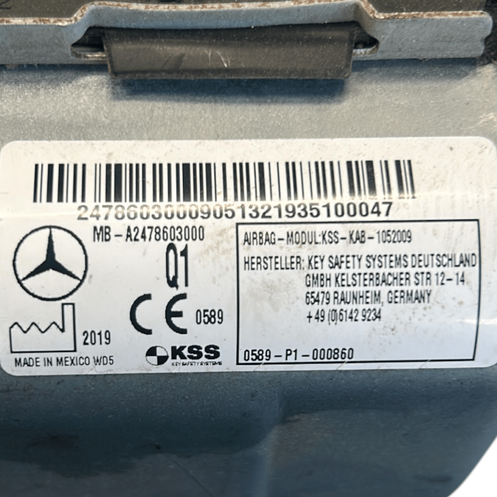 Kit AirBag Mercedes Benz GLB (X247) (2019 > ) - F&P CRASH SRLS - Ricambi Usati