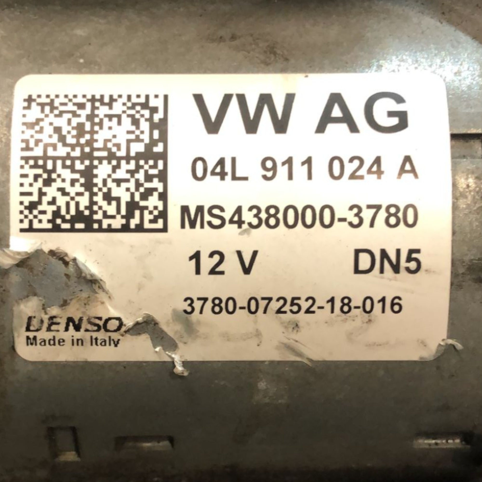 Motorino Avviamento Audi A4 B9 2.0 Diesel (2015 > 2019) cod:04L911024A - F&P CRASH SRLS - Ricambi Usati