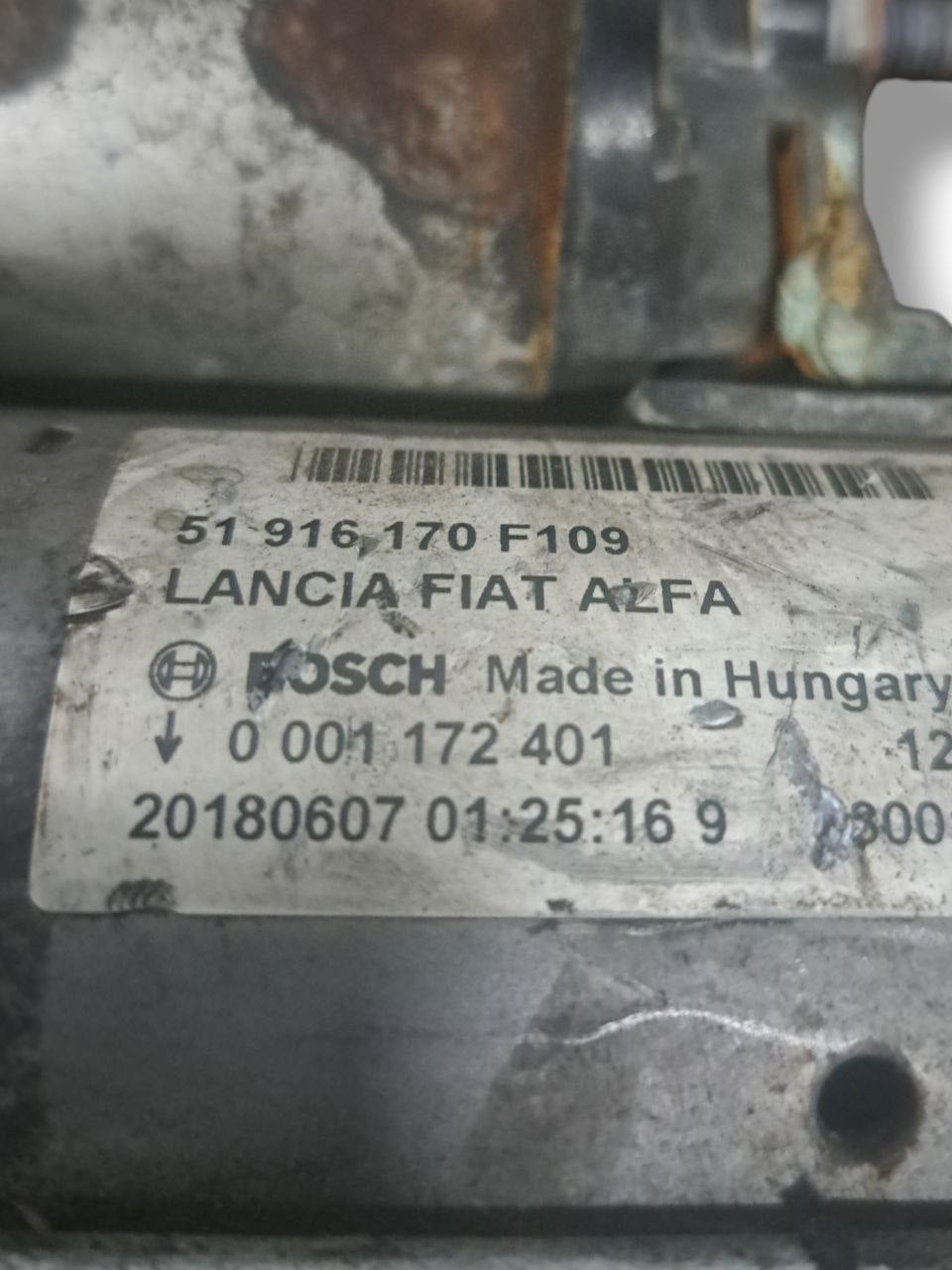 Motorino di avviamento Fiat Punto evo 1.3 diesel COD:51916170F109 - 0001172401 (2014>) - F&P CRASH SRLS - Ricambi Usati