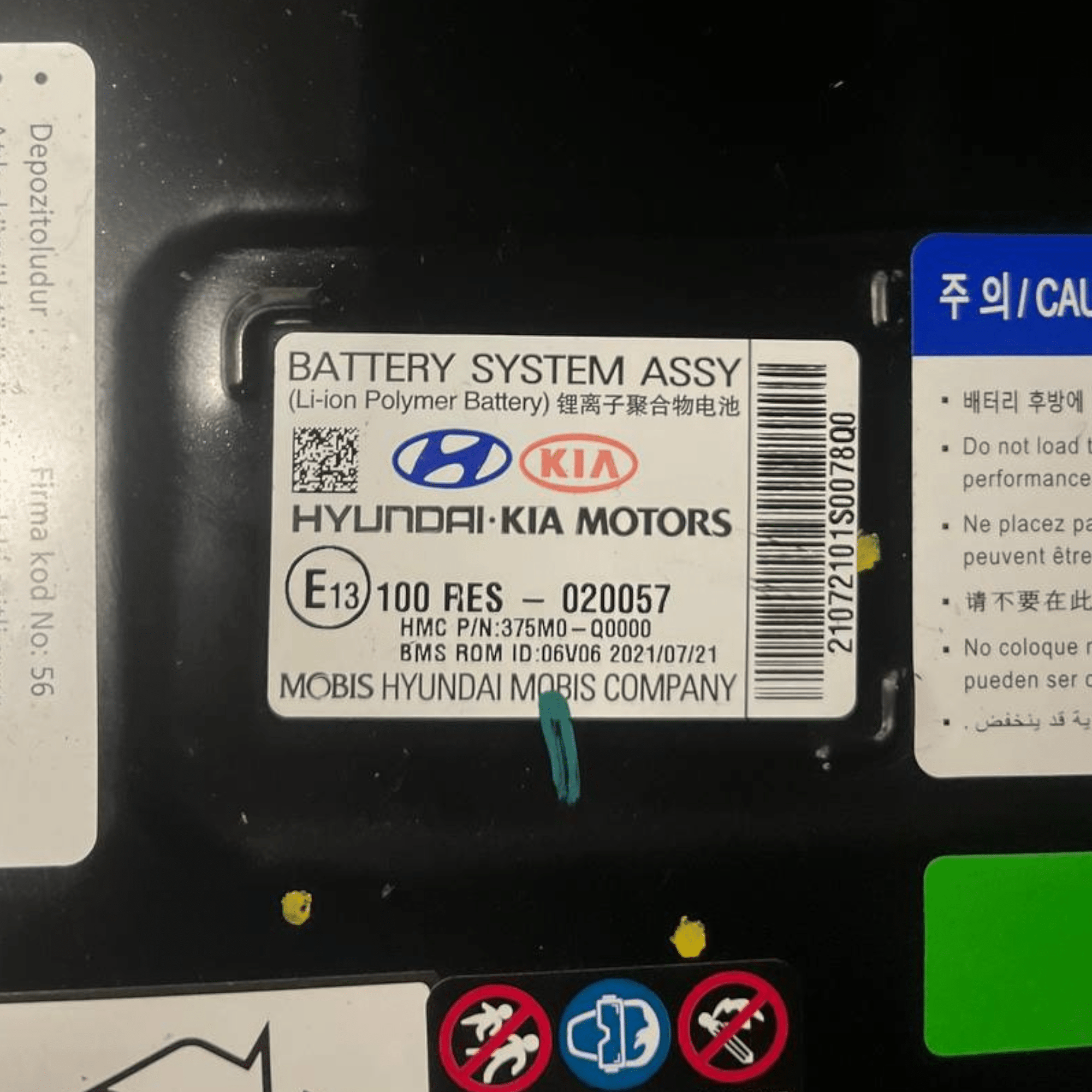 Pacco Batteria / Batteria Hyundai Bayon 1.0 Benzina / Hybrid (2021>) cod: 375M0 - Q000 - F&P CRASH SRLS - Ricambi Usati
