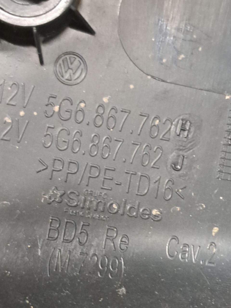 Rantbaglioio ronimento achterste kap Volkswagen Golf VII (2012-2019) COD: 5G6867762