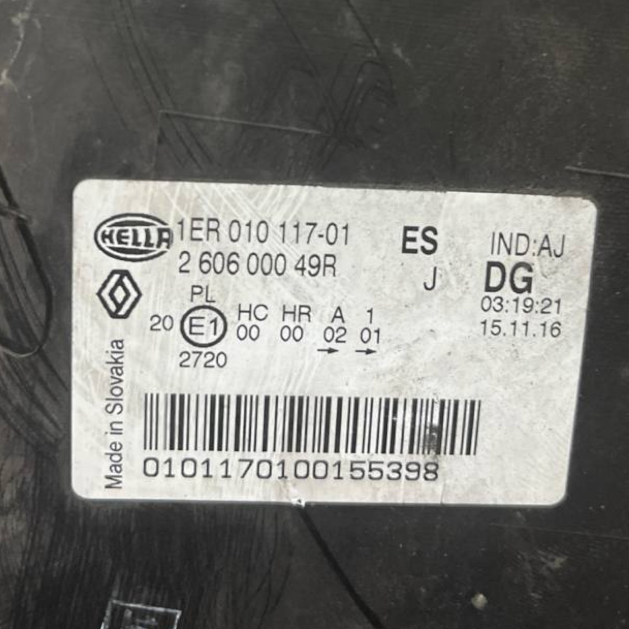 Lighthouse / Left Halogen Light (SX) Renault Master III (2010 tot 2019) COD: 260600049R