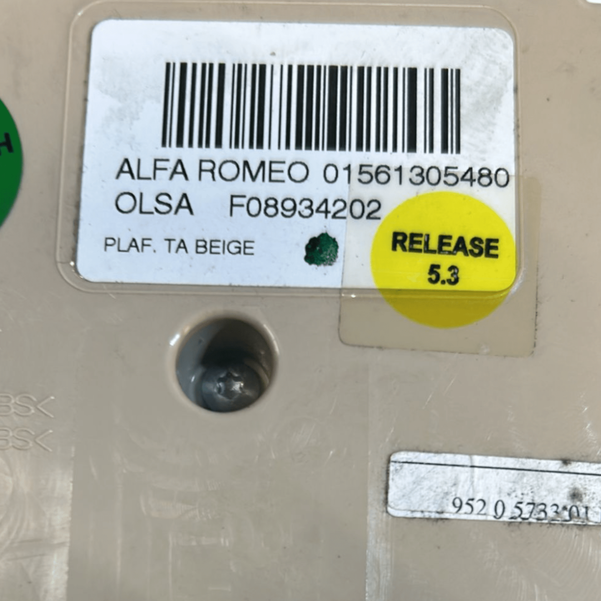 Plafoniera Alfa Romeo Giulia (2016 >) cod:01561305480 - F&P CRASH SRLS - Ricambi Usati