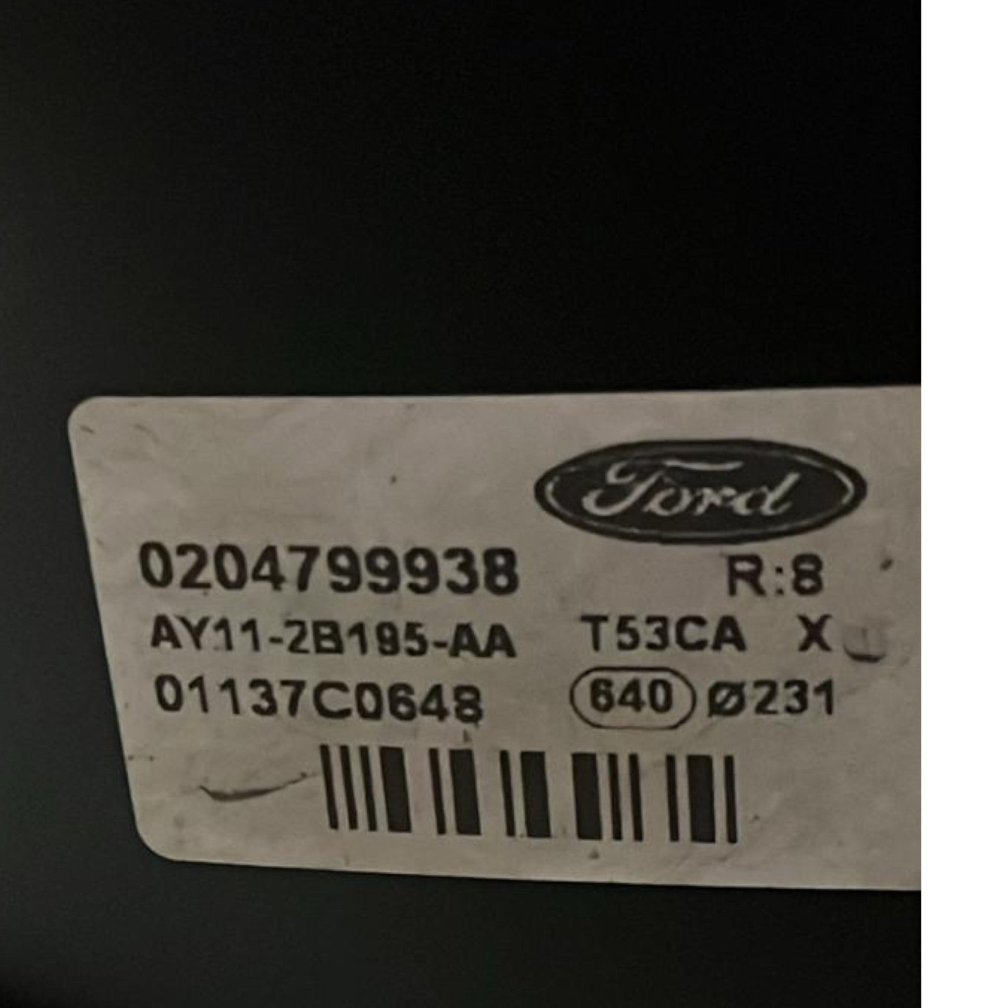 Pompa Servofreno Ford B - Max cod:0204799938 (2012 >2018) - F&P CRASH SRLS - Ricambi Usati