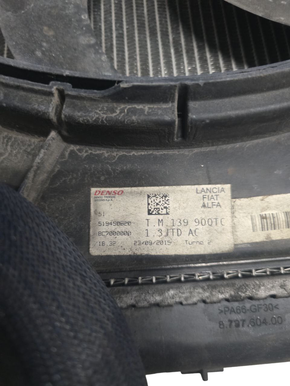 RADIATORE DELL'ACQUA FIAT PANDA 312 0.9 BENZINA (2012>) Cod : 139900TC - F&P CRASH SRLS - Ricambi Usati