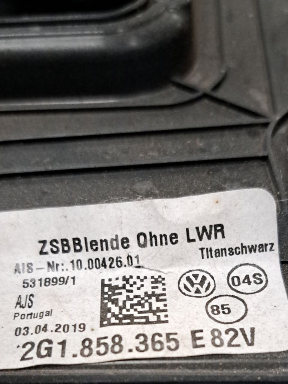 Rivestimento Cruscotto Inferiore Sinistro Volkswagen Polo AW1 COD:2G1858365 (2017 >) - F&P CRASH SRLS - Ricambi Usati