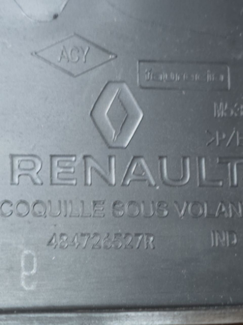 Rivestimento / Modanatura Interna Sotto Sterzo Renault Clio V ( 2019 > ) Cod : 484726527R - F&P CRASH SRLS - Ricambi Usati