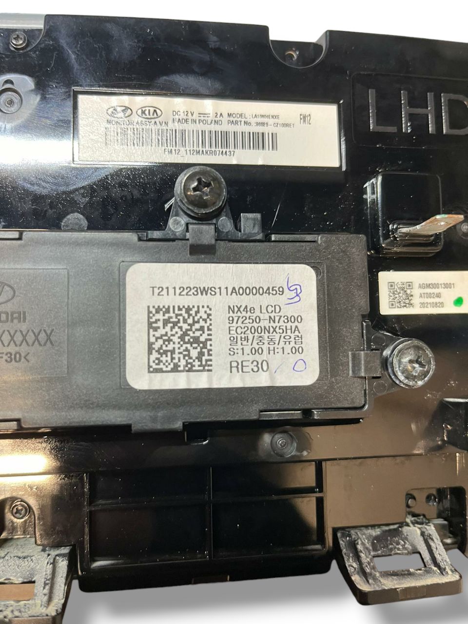 Schermo / Display / Autoradio / Stereo / Navigatore / Bluetooth + Comandi Clima Hyundai Tucson ( 2020 > ) Cod : 97250 - N7300 - F&P CRASH SRLS - Ricambi Usati