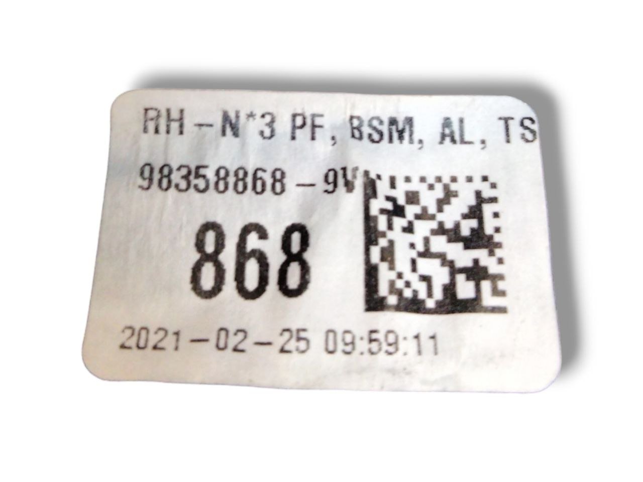 Specchio / Specchietto Retrovisore esterno destro dx elettrico 10 pin Opel Mokka B ( 2020>) cod.98358868 - F&P CRASH SRLS - Ricambi Usati