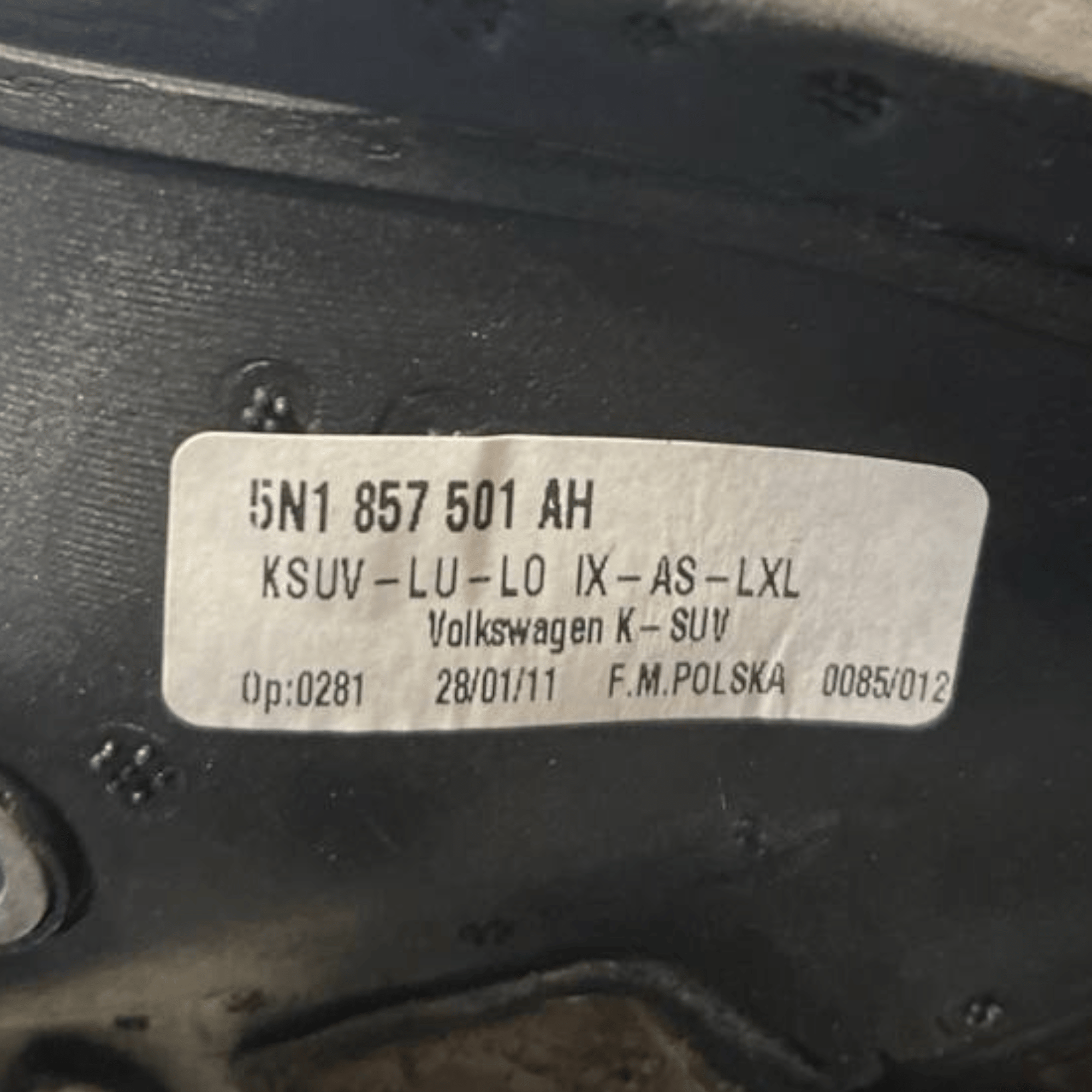 Specchio / Specchietto retrovisore sinistro (sx) 9 Pin Volkswagen Tiguan 5N (2007 al 2016) cod: 5N1857501AH - F&P CRASH SRLS - Ricambi Usati