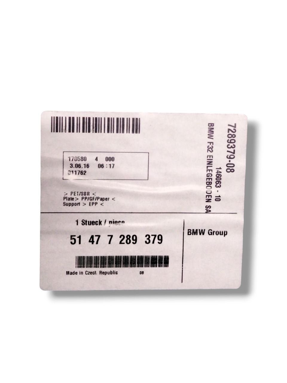 Tappeto / Ripiano Bagagliaio Bmw serie 3 F30 (2012 - 2019) cod.7289379 / Bmw F32 / F34 / F35 /F84 - F&P CRASH SRLS - Ricambi Usati