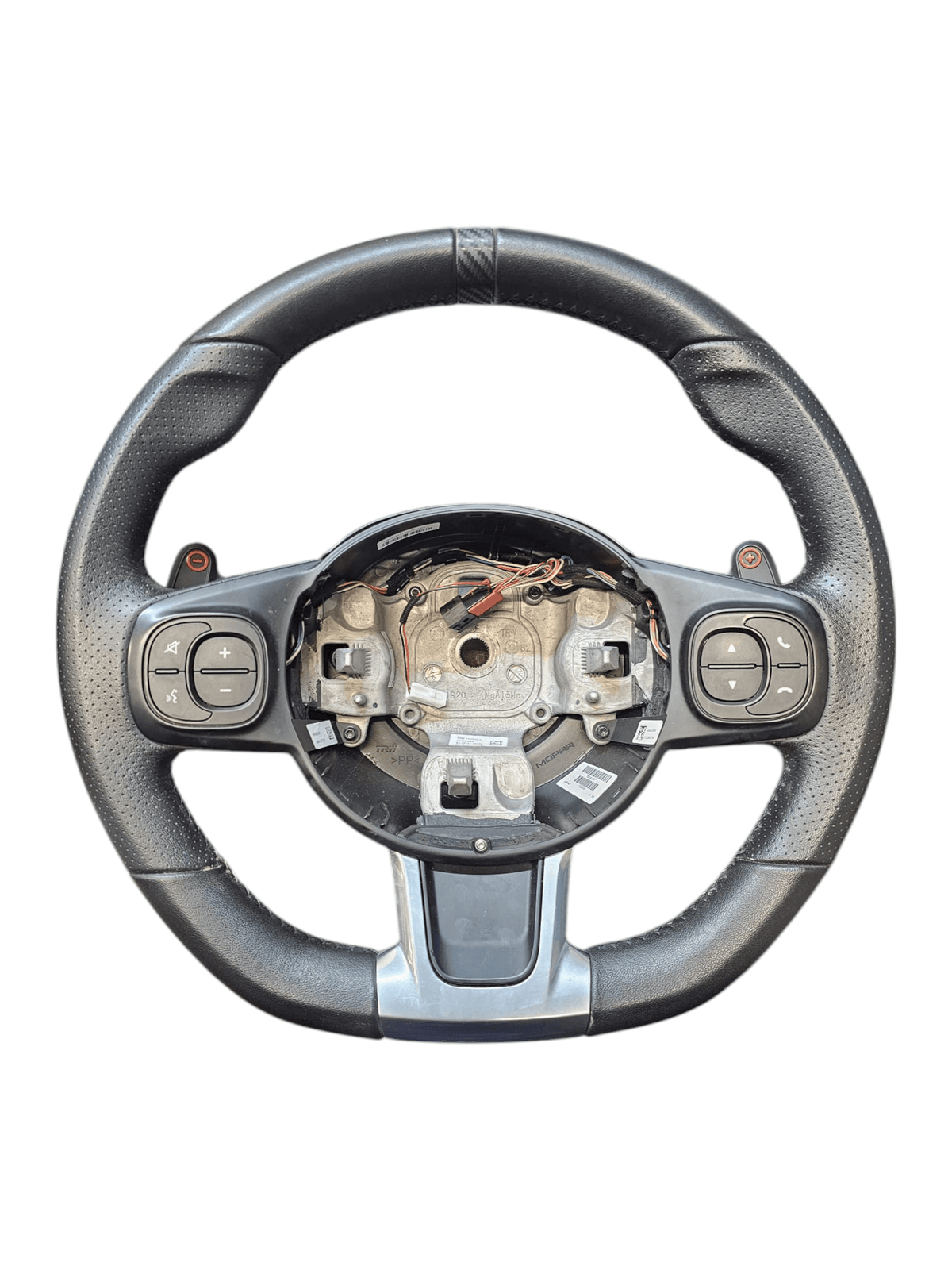 Volante / Sterzo in Pelle Fiat 500 595 Abarth con Palette Cod:34233152E (2020 - &gt;) - F&amp;P CRASH SRLS - Ricambi Usati