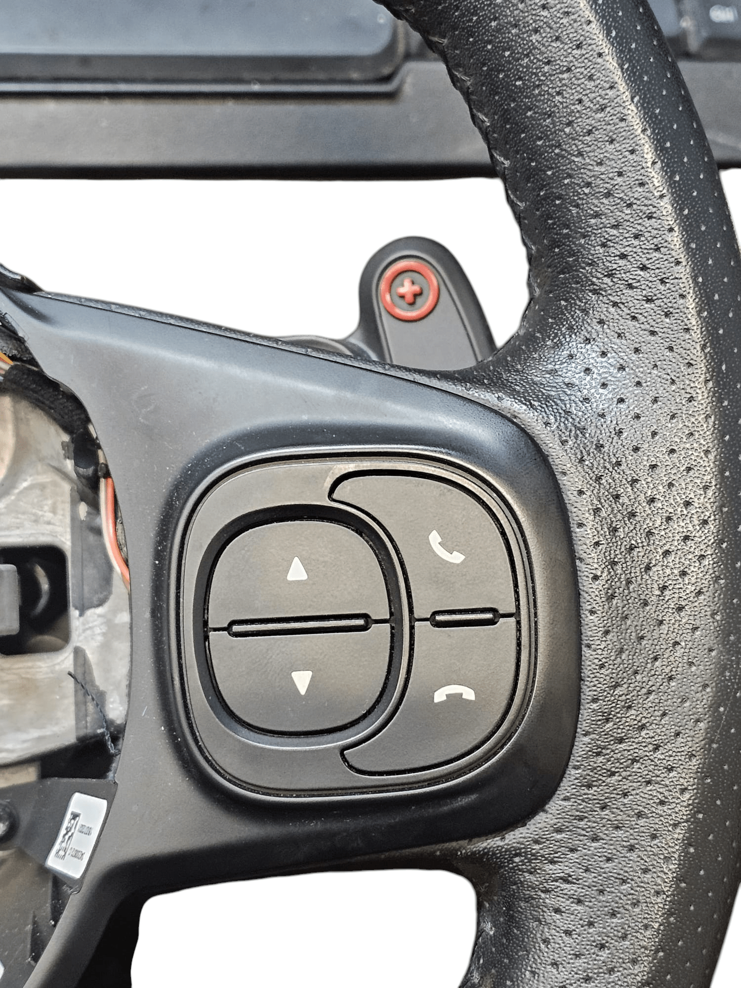 Volante / Sterzo in Pelle Fiat 500 595 Abarth con Palette Cod:34233152E (2020 - >) - F&P CRASH SRLS - Ricambi Usati